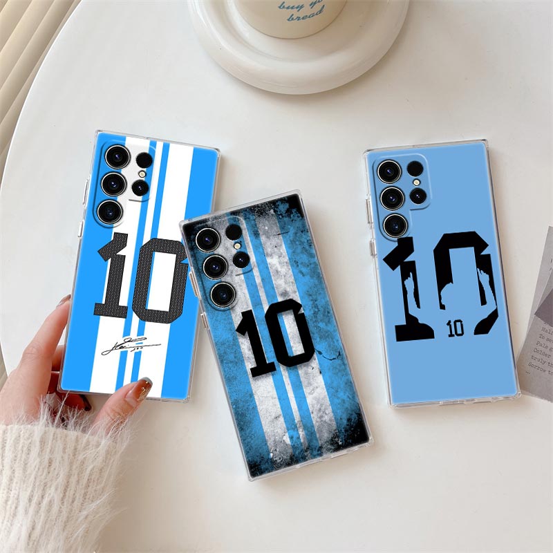 Samsung Galaxy S24 - Cool Football Number 10 Transparent Case