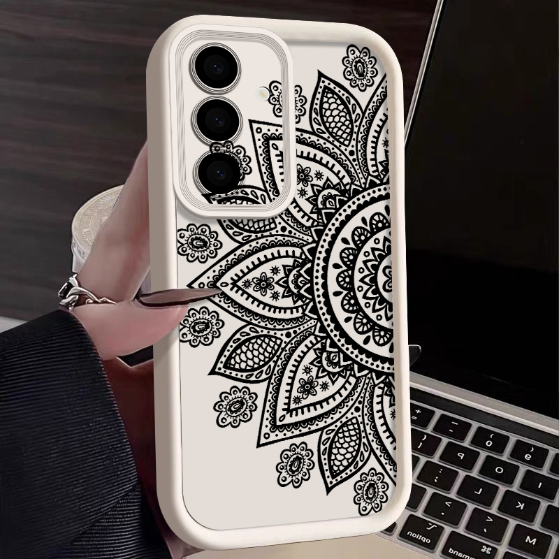 Retro Flower Totem Pattern Cas - đánh giá và giá Samsung Galaxy A55