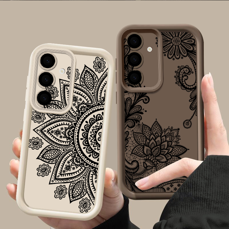 Retro Flower Totem Pattern Cas - đánh giá và giá Samsung Galaxy A55