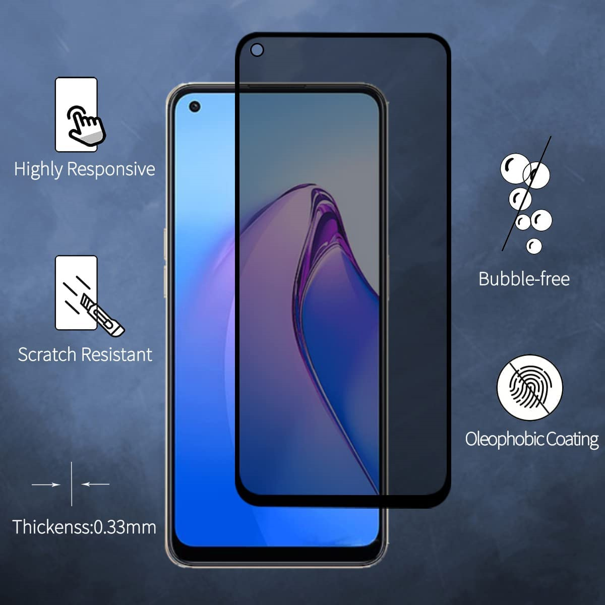 Anti Spy Screen Protector For  - đánh giá và giá Oppo A78