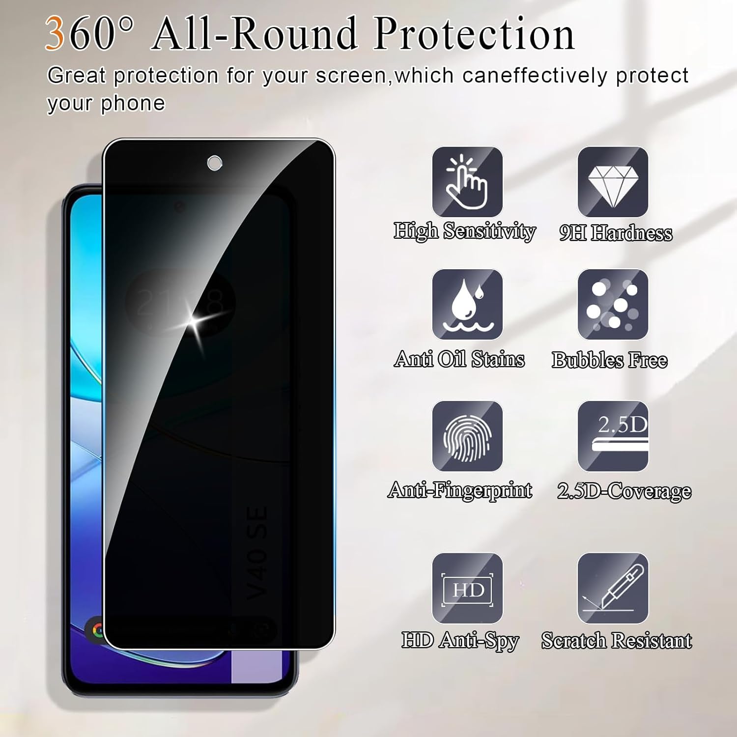 For VIVO V40 SE Anti Spy Tempe - đánh giá và giá Vivo V40